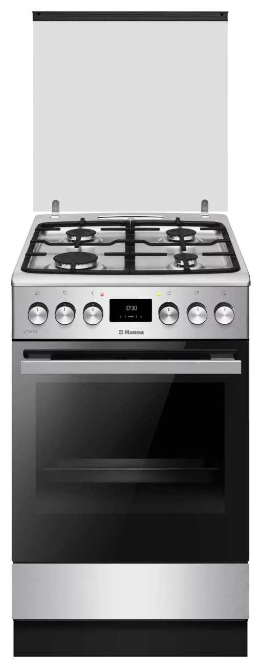 Плита Hansa комбінована, 50х60см, 65л, чавун, газ контр., дисплей, сірий