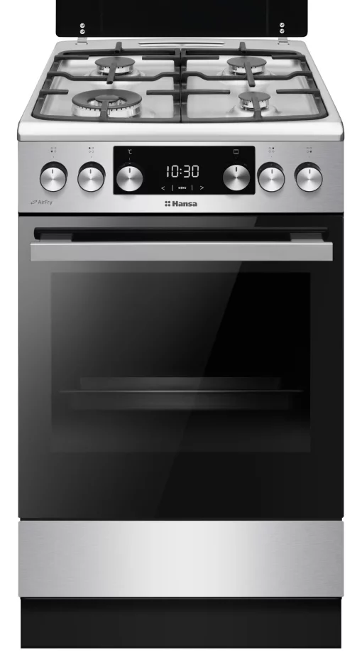 Плита Hansa комбінована, 65л, 50x60см, дисплей, конвекція, чавун, нерж