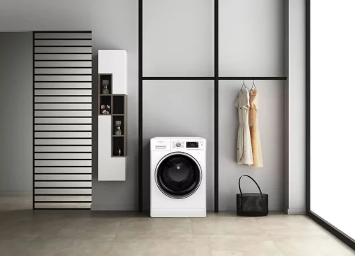 Пральна машина Whirlpool фронтальна, 11кг, 1400, A+++, 60см, дисплей, пара, інвертор, люк чорний, білий