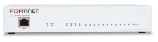 Міжмережевий екран Fortinet FG-80E, 1GE x DMZ, 1GE x HA, 12GE x switch ports.