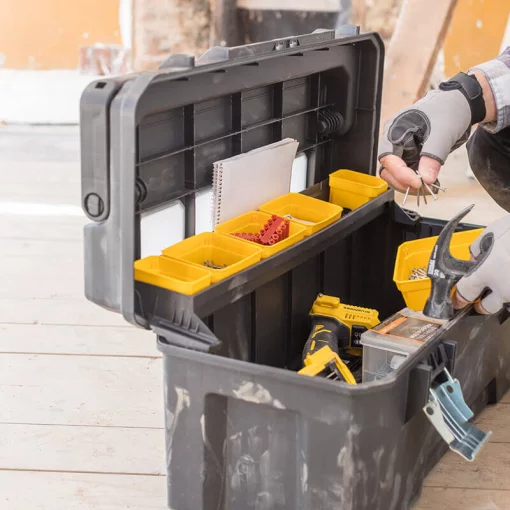 Ящик для інструменту Stanley FatMax Cantiliver Pro, алюмінієве руків'я, 27.5х66х30см, пластик, IP54