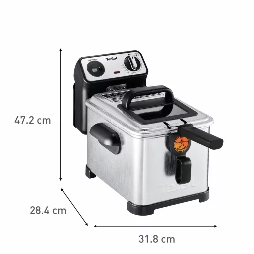 Фритюрниця Tefal Filtra Pro, 2400Вт, ємність-3л, механічне керув., від 150°C до 190°C нержавіюча сталь, чорний