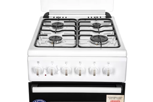 Плита ARDESTO комбі, 52л, 50x60см, підсвічування, форсунки LPG (підключення газового балона), білий