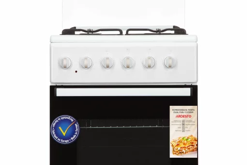 Плита ARDESTO комбі, 52л, 50x60см, підсвічування, форсунки LPG (підключення газового балона), білий
