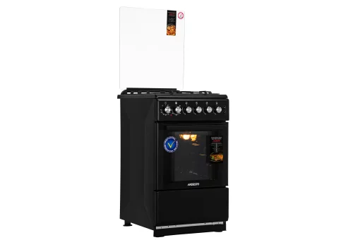 Плита ARDESTO комбі, 52л, 50x60см, конвекція, чавун, підсвічування, форсунки LPG (підключення газового балона), чорний