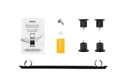 Плита ARDESTO комбі, 52л, 50x60см, конвекція, чавун, підсвічування, форсунки LPG (підключення газового балона), білий