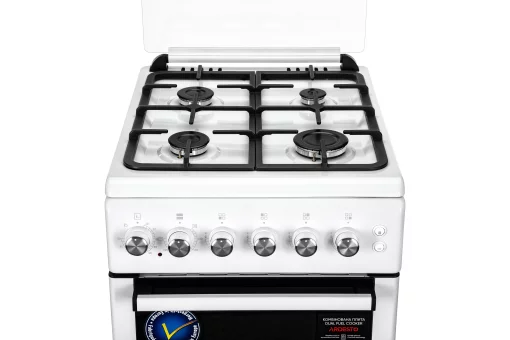 Плита ARDESTO комбі, 52л, 50x60см, конвекція, чавун, підсвічування, форсунки LPG (підключення газового балона), білий