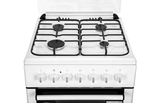 Плита ARDESTO комбі, 64л, 60x60см, підсвічування, форсунки LPG (підключення газового балона), знімні направляючі, білий