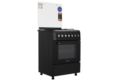 Плита ARDESTO комбі 2 газ + 2 електро, 58л, 60x60см, підсвічування, форсунки LPG (підключення газового балона), чорний