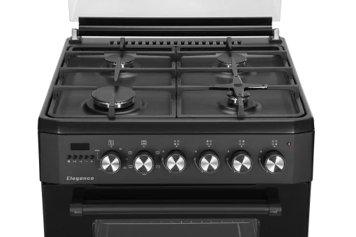 Плита ARDESTO комбі Elegance, 66л, 60x60см, конвекція, чавун, підсвічування, форсунки LPG (підключення газового балона), знімні направляючі, чорний