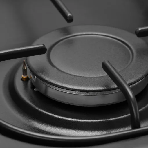 Плита Ardesto газова, 50л, 50x60см, скляна кришка, електропідпал, таймер, термометр, каво адаптер, форсунки LPG (підключення газового балона), чорний