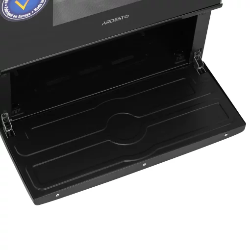 Плита Ardesto газова, 50л, 50x60см, скляна кришка, електропідпал, підсвічування, термометр, каво адаптер, відкидна шухляда,  форсунки LPG (підключення газового балона), чорний