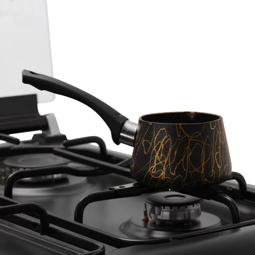 Плита Ardesto газова, 50л, 50x60см, скляна кришка, електропідпал, підсвічування, термометр, каво адаптер, відкидна шухляда,  форсунки LPG (підключення газового балона), чорний