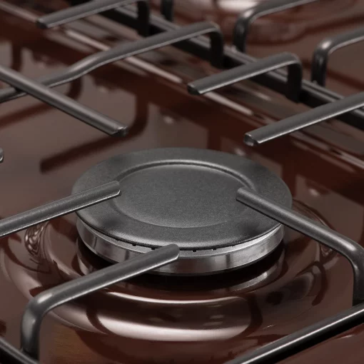 Плита Ardesto газова, 58л, 60x60см, скляна кришка, електропідпал, підсвічування, таймер, термометр, відкидна шухляда, форсунки LPG (підключення газового балона), коричневий