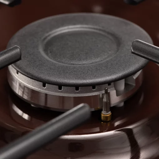 Плита Ardesto газова, 58л, 60x60см, скляна кришка, електропідпал, підсвічування, таймер, термометр, відкидна шухляда, форсунки LPG (підключення газового балона), коричневий