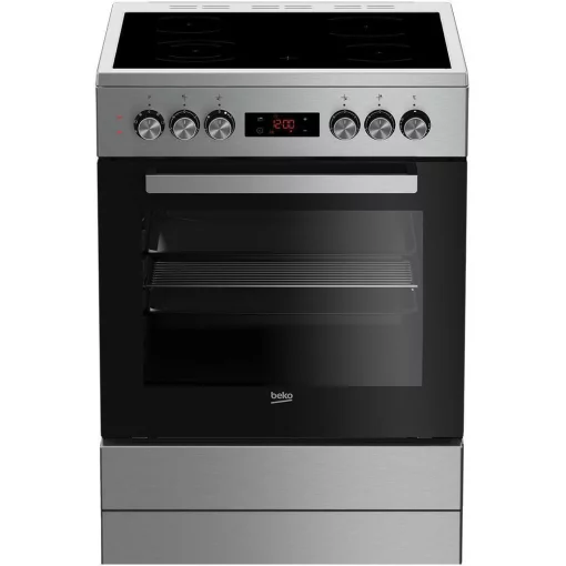 Плита Beko електрична склокерамічна, 66л, 60x60см, дисплей, конвекція, нерж