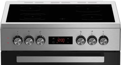 Плита Beko електрична склокерамічна, 66л, 60x60см, дисплей, конвекція, нерж