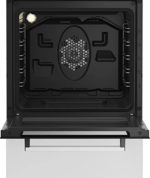 Плита Beko комбінована, 60л, 50x60см, дисплей, конвекція, чавун, білий