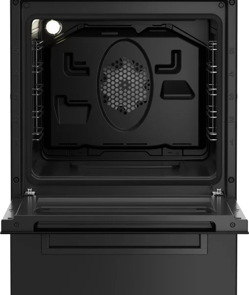 Плита Beko комбінована, 60л, 50x60см, дисплей, конвекція, чавун, чорний