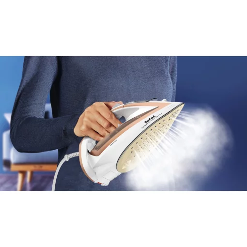 Праска Tefal TurboPro Anti-Calc, 3000Вт, 300мл, паровий удар -270гр, постійна пара - 50гр, керам. підошва, біло-бежевий