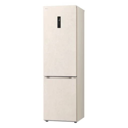 Холодильник LG з нижн. мороз., 203x60х68, холод.відд.-277л, мороз.відд.-110л, 2дв., А++, NF, інв., диспл зовн., зона св-ті, бежевий