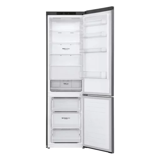 Холодильник LG з нижн. мороз., 203x60х68, холод.відд.-277л, мороз.відд.-107л, 2дв., А+, NF, інв., диспл внутр., зона св-ті, сірий темний