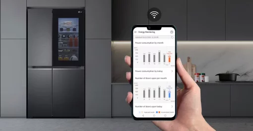 Холодильник LG SBS, 179x91х74, холод.відд.-414л, мороз.відд.-233л, 2дв., А+, NF,  інв., диспл внутр., зона св-ті, Door in door, чорний матовий
