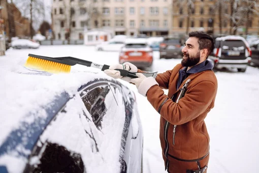 Щітка автомобільна Neo Tools, скребок для льоду, щітка для снігу