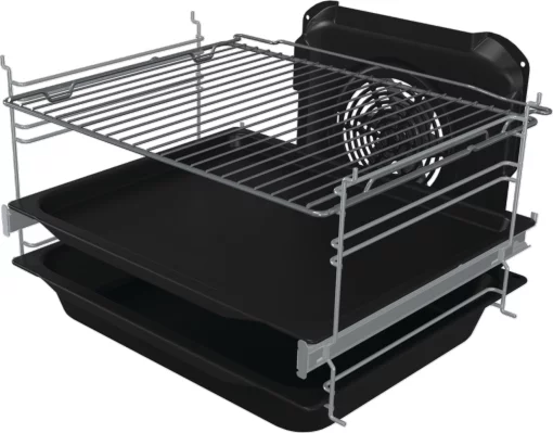 Плита Gorenje електрична склокерамічна, 70л, 50x60см, дисплей, приготування з паром, програматор, білий