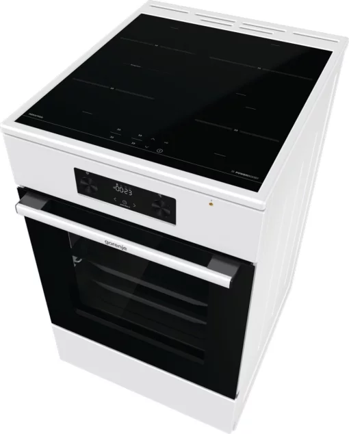Плита Gorenje електрична індукційна, 70л, 50x60см, дисплей, програматор IconLed, поєднання конфорок, білий