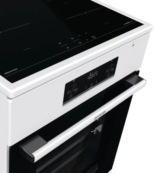 Плита Gorenje електрична індукційна, 70л, 50x60см, дисплей, програматор IconLed, поєднання конфорок, білий