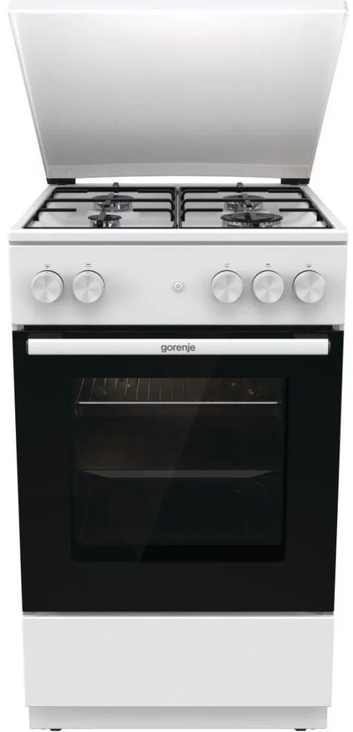 Плита Gorenje  газова, 70л, 50x60см, емальовані, з кришкою, білий