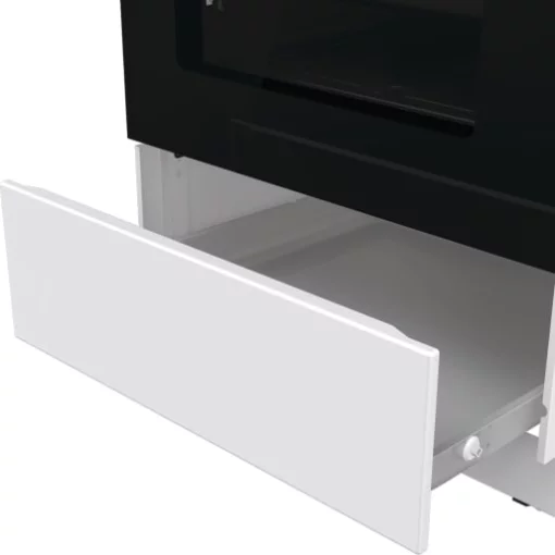 Плита Gorenje газова, 67л, 50x60см, дисплей, IconLed, чавун, білий