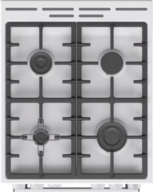 Плита Gorenje газова, 67л, 50x60см, дисплей, IconLed, чавун, білий