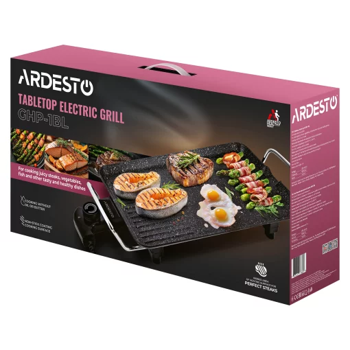 Гриль Ardesto барбекю, 1500Вт, темп. режимів, метал, чорний