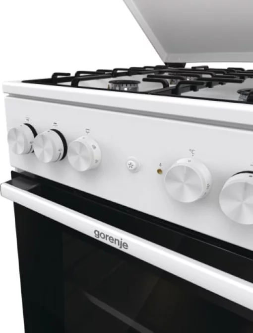 Плита Gorenje комбінована, 68л, 50x60см, емальовані реш, з кришкою, білий