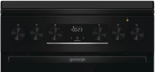 Плита Gorenje комбінована, 70л, 50x60см, дисплей, чавун, чорний