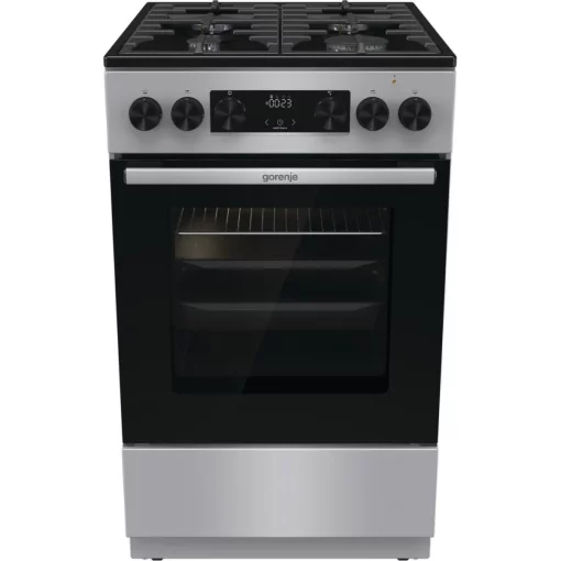 Плита Gorenje комбінована, 70л, 50x60см, дисплей, чавун, нерж