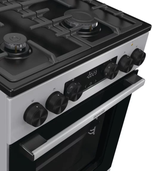 Плита Gorenje комбінована, 70л, 50x60см, дисплей, чавун, нерж