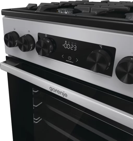 Плита Gorenje комбінована, 70л, 50x60см, дисплей, чавун, нерж