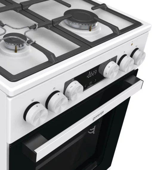 Плита Gorenje комбінована, 70л, 50x60см, IconLed, чавун, з кришкою, білий