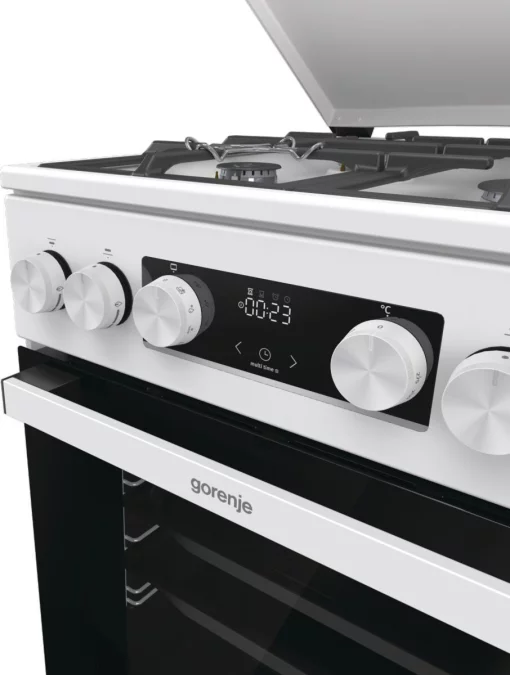 Плита Gorenje комбінована, 70л, 50x60см, IconLed, чавун, з кришкою, білий