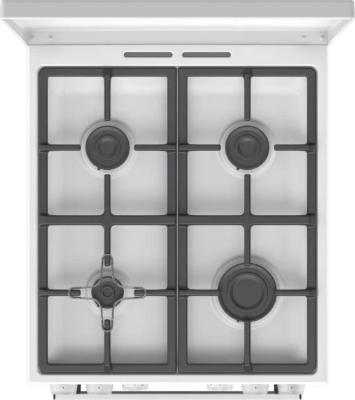 Плита Gorenje комбінована, 70л, 50x60см, IconLed, чавун, з кришкою, білий