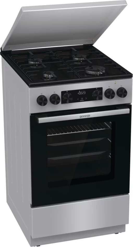 Плита Gorenje комбінована, 70л, 50x60см, дисплей, IconLed, емальовані, нерж