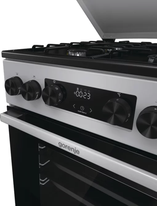 Плита Gorenje комбінована, 70л, 50x60см, дисплей, IconLed, емальовані, нерж