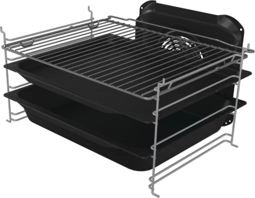 Плита Gorenje комбінована, 70л, 50x60см, дисплей, IconLed, чавун, білий