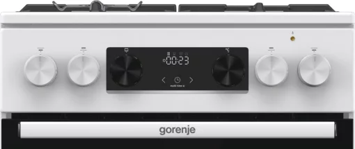 Плита Gorenje комбінована, 70л, 50x60см, дисплей, IconLed, чавун, білий