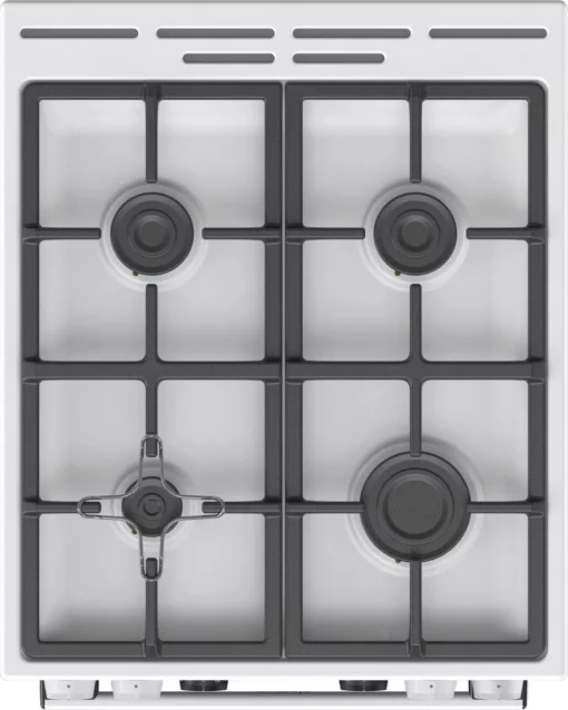 Плита Gorenje комбінована, 70л, 50x60см, дисплей, IconLed, чавун, білий