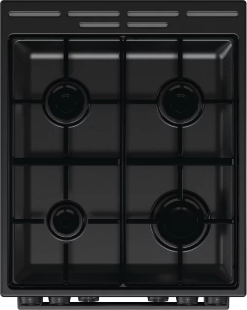 Плита Gorenje комбінована, 62л, 50x60см, дисплей, IconLed, емальовані, чорний 
