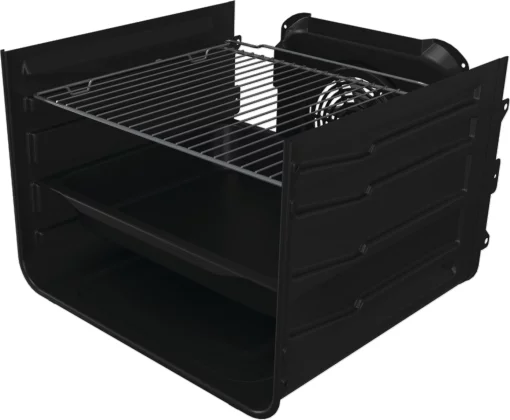 Плита Gorenje комбінована, 62л, 50x60см, дисплей, IconLed, емальовані, чорний 